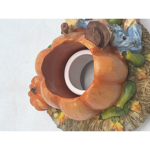 S'Toppers Pumpkin and Scarecrow Candle Capper 4” Ceramic Fall - Picture 6 of 12